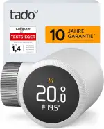 tado Smartes Heizkörperthermostat X, Heizungssteuerung per App und Smart Speaker (Alexa, Siri, Google Assistant), spart Energie und Kosten, DIY Installation