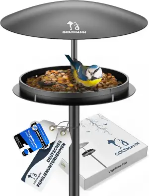 Ædel Vogelhaus mit Ständer Wetterfest | Vogelfutterhaus mit Ständer aus Rostfrei