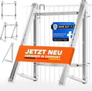 SolarFuture Balkonkraftwerk Halterung Balkon - Flexibel Anpassbar & Sturmsicher 