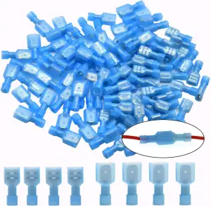 Kabelschuhe x 100 -Männlich Kabelstecker x50 / Weiblich Kabelstecker x50 Flachst