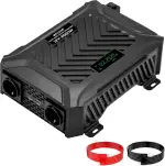 Wechselrichter 12V auf 230V Reiner Sinus 2000W, Spanungswandler 4000W Spitze,Power Inverter mit 2 EU Steckdosen,1 USB-C & 1 USB-A Anschluss,LCD-Anzeige,Wohnmobil LKW Solaranlage Kfz(12V-2000W)