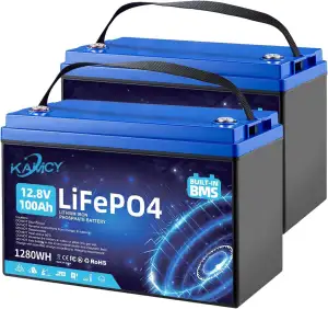 12V 100Ah LiFePO4 Batterie,Lithium Batterie 100A BMS mit 15000 tiefen Zyklen,Max