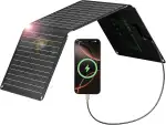 30W Solarpanel Faltbar mit 3 Ports (USB-C+USB-A+DC), IP67 Wasserdichtes Tragbares Solar-Ladegerät, Handy Solar Panel Im Freien, Camping Ladegerät für Smartphone, Mobile Powerbank und mehr