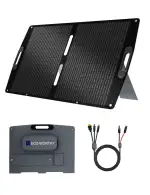 ECO-WORTHY 100W Faltbar Solarpanel für Powerstation, Monokristalline mit Hocheffizienz und Wasserdicht für Camping Wohnmobil, Outdoor Notstromversorgung