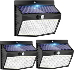 Peasur Solarlampen für Außen mit Bewegungsmelder, [3 Stück] Solarlampe Außen 180