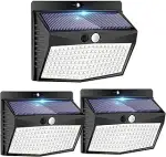 Peasur Solarlampen für Außen mit Bewegungsmelder, [3 Stück] Solarlampe Außen 180° Superhelle Sola...