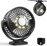 Minthouz 12000mAh Tragbarer Ventilator 5.5 Zoll, USB Ventilator, 3 Windstufen, 360° Drehbar, Max ...