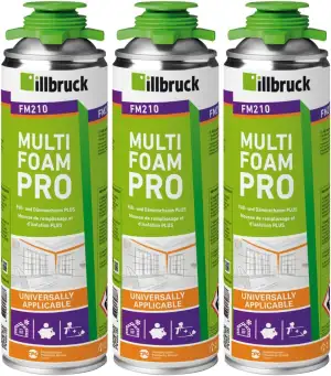FM210 Bauschaum Fenster und Fassadenschaum Pistolenschaum Montageschaum Multischaum Fensterschaum hohe Schalldämmung Wärmedämmung 750ml Kombisets (ohne Reiniger/ohne Schaumpistole, 3)