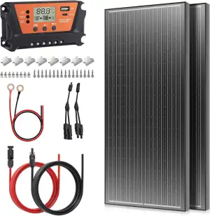 200W Solarpanel kit, für 12V Batterien, 2x100W N-Type Monokristalline solarmodul