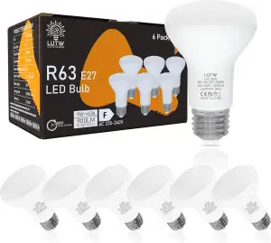 LED Reflektor R63 E27 Glühbirne, 9W Ersatz für 60W Halogenstrahler, Warmweiß 300