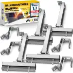 Avoltik 2X Balkonkraftwerk Halterung Balkon ECKIG für alle Solarpanel-Größen Solarmodul Halterung aus robustem Aluminium für ECKIGE Geländer I Solar Befestigung Winkel 0 ° - 30° neigbar I Version 2026