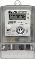 Zweirichtungs Wechselstromzähler [BM.31 - MID 26] geeichter Stromzähler, Direktmessend bis 100A, Zweirichtungszähler (1.8.0/2.8.0) Eintarifzählwerk, LCD-Anzeige, 12-Monats-Speicher mit Echtzeituhr RTC