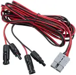 revolt Anderson Kabel: Y-Anschlusskabel für 2 Solarpanels, MC4-komp. auf Anderson-Stecker, 4m (Buchse, Stecker mit Kabel, Adapter)