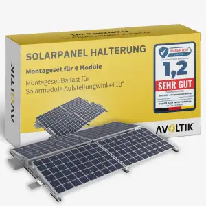 Avoltik 4x Flachdachhalterung für Solarmodule ohne Bohren I PV Halterung Flachda