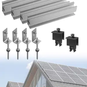 Avoltik Solarmodul Halterung Balkonkraftwerk I Solar Halterung für Blechdach Dac