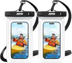 JOTO 2 Stück wasserdichte Handyhülle IPX8 Unterwasser Wasserfest Handytasche für iPhone 17 16 15 14 13 12 11 Pro Max Plus Air Galaxy S24 S23 A15 Xiaomi bis 7 Zoll Phone Case –Klar