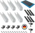 Solarmodul Halterung Trapezblech Flachdach Montageset für 2 Paneele, kompatibel mit Zubehör Schwarz Eloxiert 30-35mm Verstellbar, ‎‎0% MwSt Halterung für Solarmodule