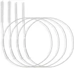 Prasacco 4 Stück Schlauchbürste, Reinigungsbürste Edelstahl 1 m Flaschenbürste Extra Lange Bürste Schlauchbürste Reinigungsbürste Rohrbürste für Strohhalmrohr, Schlauch, Flaschen, Kühlschrankablauf