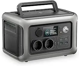 ALLPOWERS R600 Tragbare Powerstation, 299Wh LiFePO4 Batterie mit 2x 600W (1200W 