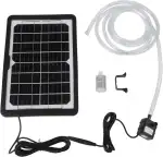 Oniissy Solarbetriebenes Wasserpumpen-Set, mit 6 W, 9 V Panel, 12 V Gleichstrom, Tauchpumpe, 240 l/h Durchflussmenge, 300 cm Rohr für Teich, Springbrunnen, Aquarium, Garten, Aquarium