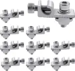 10 Stück Solarpanel Erdungsclips,Erdungsklemme für PV Modul,Aluminium Solarmodul Boden Erdung Lug Standard,Befestigungen Erdungsösen Photovoltaik-Unterstützung Solar Montage System