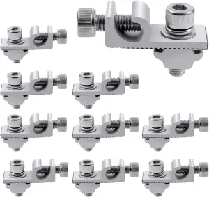 10 Stück Solarpanel Erdungsclips,Erdungsklemme für PV Modul,Aluminium Solarmodul Boden Erdung Lug Standard,Befestigungen Erdungsösen Photovoltaik-Unterstützung Solar Montage System