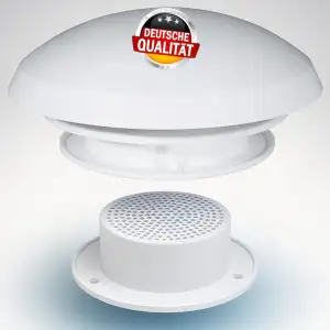 Dachlüfter Wohnmobil Pilzlüfter Weiß - Zwangsbelüftung Camper & Wohnmobil Lüfter mit Fliegenschutz - Aerodynamisch, Wetterfest & Langlebig, Hobby Wohnwagen Ersatzteile, lüfter wohnmobil,