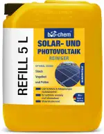 bio-chem Solar- und PV Photovoltaik-Reiniger – 5 Liter Konzentrat - bis zu 1:20 verdünnbar - Tiefenwirksam und materialschonend - Made in DE