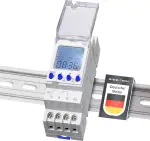 Digitale 2 Kanal Zeitschaltuhr [TPW2] für Hutschiene zum Einbau im Schaltschrank - LCD Display beleuchtet - Wochenzeitschaltuhr mit 80 Programmplätzen - Wochen-/ Tagesprogramm Timer und Impuls