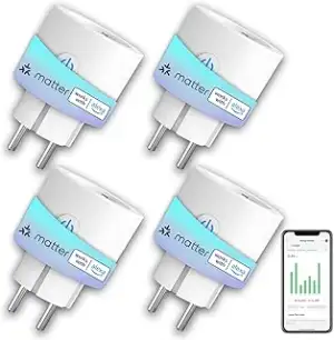 Matter Steckdose Smart WLAN 16A 3680W Stromverbrauch Messen ANTELA kompatibel mi