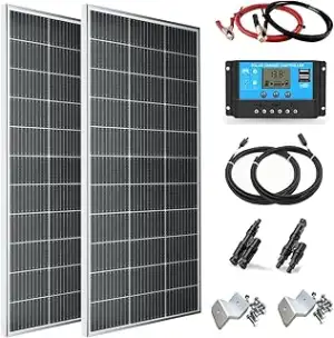 300W Solarpanel Kit Set 12V Monokristallines 2x150Watt Solarmodul+30A 12V/24V So