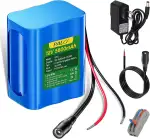 12V 5600mAh Lithium ionen akku mit ladegerät & Verbindungslinie für Radio, Kameras, Camcorder, El...