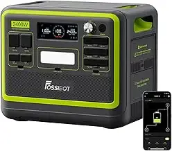 FOSSiBOT F2400 Tragbare Powerstation 2048Wh/640000mAh LiFePO4, 3x230V AC Outputs