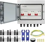 Überspannungsschutz PV, DC 40A/1000V Trennschalter, Blitzschutz Leitungsschutzschalter(3 in 3 out...