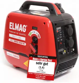 ELMAG Inverter Stromerzeuger SEBSS 2000Wi – 1,6 kVA Benzin Stromgenerator mit 4-
