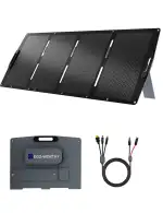 ECO-WORTHY 200W Faltbare Solarpanel für Powerstation, Tragbares Solarmodul für Camping Wohnmobil, Outdoor Notstromversorgung