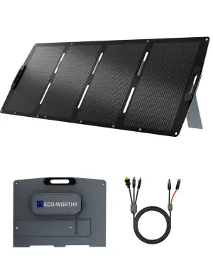 ECO-WORTHY 200W Faltbare Solarpanel für Powerstation, Tragbares Solarmodul für C