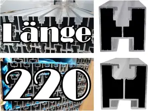 NIBLO Solar Schiene Solarprofil Montagesystem Aluminiumprofil PV Anlage Nut 8 10