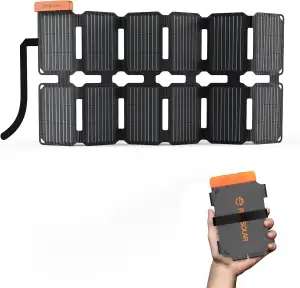 Flexsolar 36W Mini Faltbares Solarladegerät,Wasserdichter E-Film Solarpanel Trag