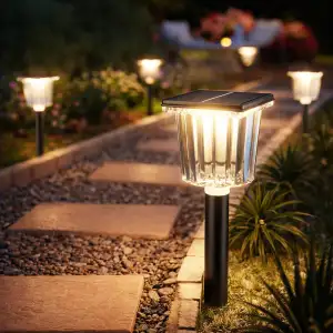 BITPOTT Solarlampen für Außen Garten,4 Stücke Longlife Solarleuchten Garten Wint