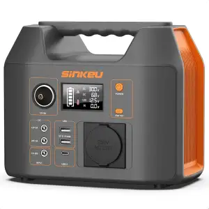 SinKeu Tragbare Powerstation 296WH, Solar Generator mit 230V 300W Reine Sinuswel