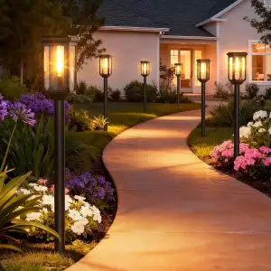 ICRGB Solarlampen für Außen Garten 6 Stück, 3000K Warmweiß Solar Gartenleuchten,