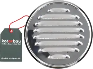 KOTARBAU® Lüftungsgitter ⌀ 150 mm Edelstahl Rund Abluftgitter Verschrauben Flans
