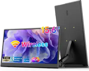 2026 Drahtloser Portable Monitor, 15,6 Zoll 1080P WiFi Wireless Tragbarer Monito