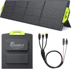 FOSSiBOT 200W Solarpanel, Faltbar Solarmodul für F1200 F2400 F3600 Tragbare Solargeneratoren, Photovoltaik Modul Solaranlage für netzunabhängiges System, für Garten Balkon Wohnwagen nach außen