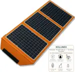 Faltbares Solarpanel 30W mit USB-Tester – Xolunex Solar Ladegerät mit USB & DC (18 V), monokristallin, IP54 – Tragbares Solar Panel für Camping, Outdoor, Wandern & Notfälle