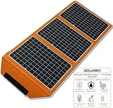 Faltbares Solarpanel 30W mit USB-Tester – Xolunex Solar Ladegerät mit USB & DC (