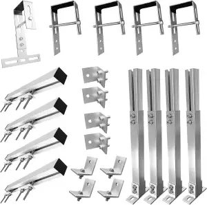 Balkonkraftwerk Halterung Geländer Befestigung für 2 Solarmodule und ein Wechsel