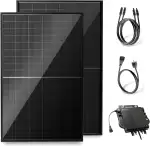 Solakon® 1000W Balkonkraftwerk - Balkonkraftwerk 800W komplett Steckdose - neuester 800 Watt Wechselrichter - Solaranlage Komplettset - 500W bifaziale Solarmodule inkl. Zubehör - 3m Kabel