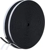 Dichtungsband Selbstklebend für Türen Fenster, 6mm(B) x 1.5mm(D)/20m Schaumstoff klebeband Gummidichtung Gegen Kalte Zugluft/Anti-Kollision/Schalldichter/Wasserdichter/Staubdicht